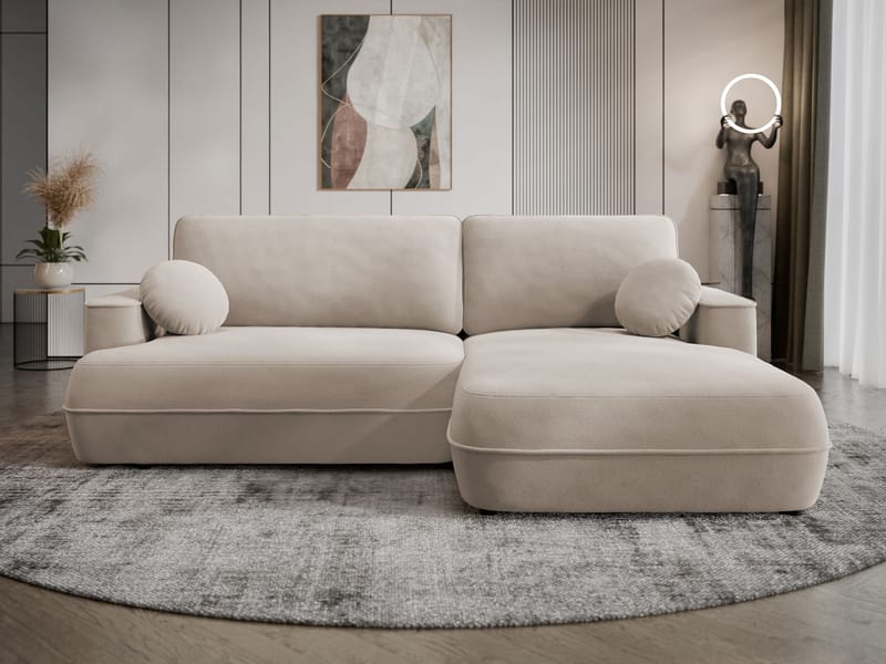 Uppland Sovesofa med sjeselong 3-seter - Beige - Møbler - Sofaer - Sovesofaer - Sovesofa divan