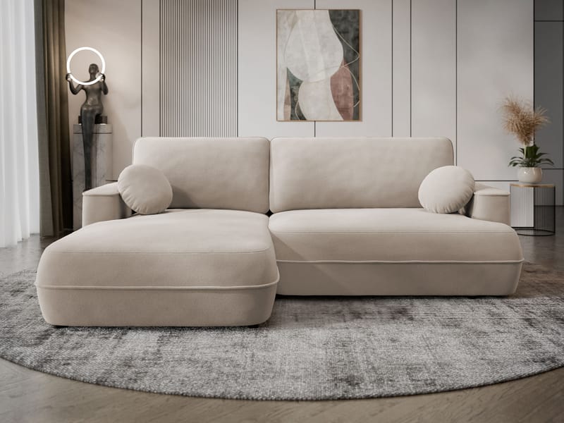Uppland Sovesofa med sjeselong 3-seter - Beige - Møbler - Sofaer - Sovesofaer - Sovesofa divan