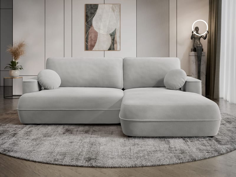 Uppland Sovesofa med sjeselong 3-seter - Grå - Møbler - Sofaer - Sovesofaer - Sovesofa divan