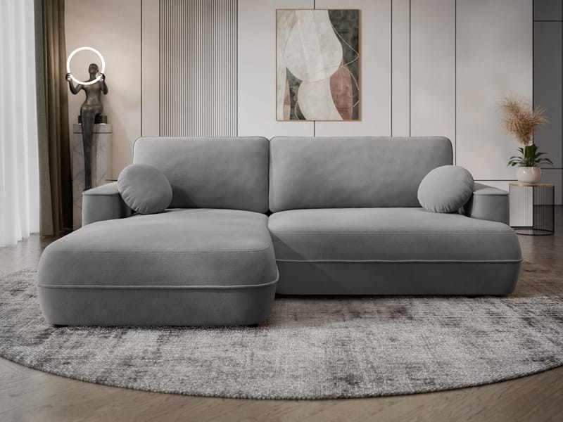 Uppland Sovesofa med sjeselong 3-seter - Grå - Møbler - Sofaer - Sovesofaer - Sovesofa divan