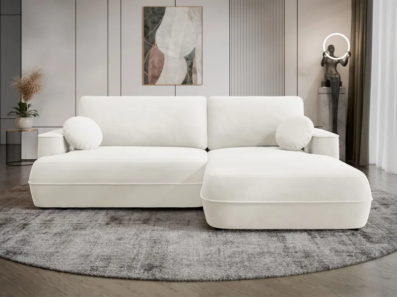 Uppland Sovesofa med sjeselong 3-seter - Hvit - Møbler - Sofaer - Sovesofaer - Sovesofa divan