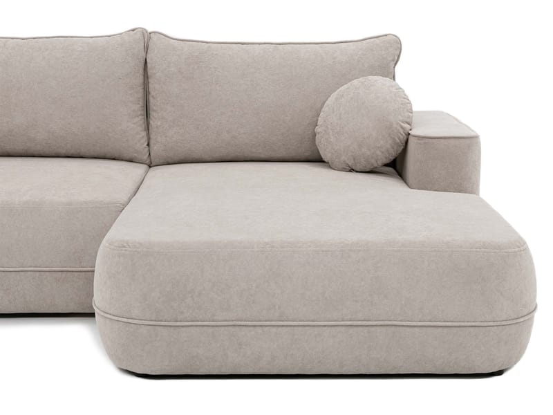 Uppland Sovesofa med sjeselong 3-seter - Lysegrå - Møbler - Sofaer - Sovesofaer - Sovesofa divan