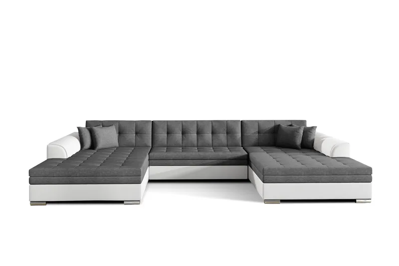 Ventolia Hjørnesovesofa - Grå/Hvit - Møbler - Sofaer - Sovesofaer - U sovesofa