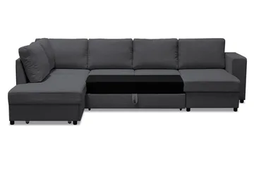 Verona U-sovesofa med Divan Høyre - Mørkegrå - Møbler - Sofaer - Sovesofaer - Sovesofa divan