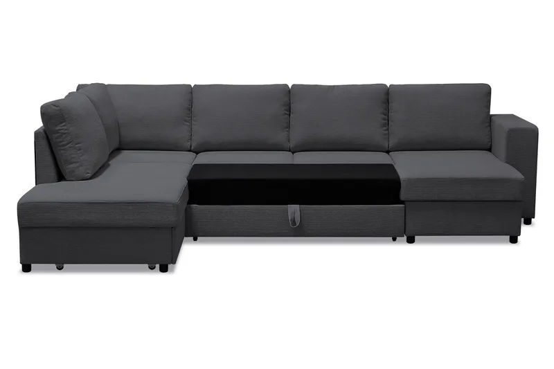 Verona U-sovesofa med Divan Høyre - Mørkegrå - Møbler - Sofaer - Sovesofaer - Sovesofa divan