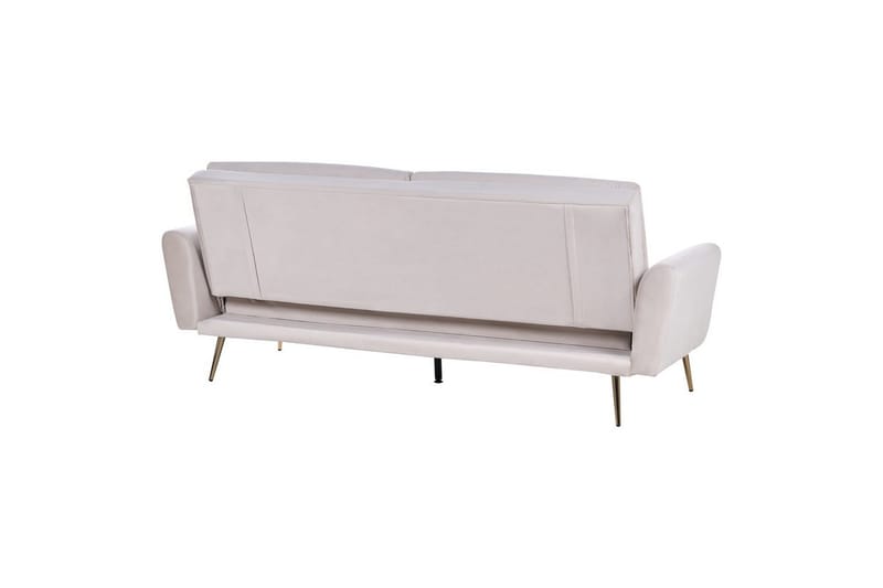Vettre 3-seter Rektangulær Sovesofa 110x180 cm i Fløyel - Beige - Møbler - Sofaer - Sovesofaer - 3 seters sovesofa