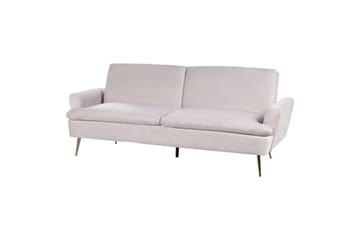 Vettre 3-seter Rektangulær Sovesofa 110x180 cm i Fløyel - Beige - Møbler - Sofaer - Sovesofaer - 3 seters sovesofa