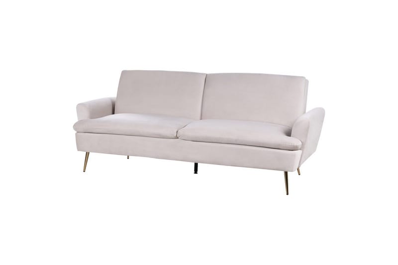 Vettre 3-seter Rektangulær Sovesofa 110x180 cm i Fløyel - Beige - Møbler - Sofaer - Sovesofaer - 3 seters sovesofa