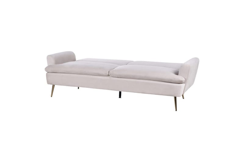 Vettre 3-seter Rektangulær Sovesofa 110x180 cm i Fløyel - Beige - Møbler - Sofaer - Sovesofaer - 3 seters sovesofa