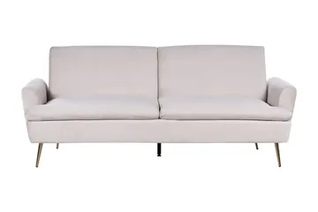 Vettre 3-seter Rektangulær Sovesofa 110x180 cm i Fløyel - Beige - Møbler - Sofaer - Sovesofaer - 3 seters sovesofa