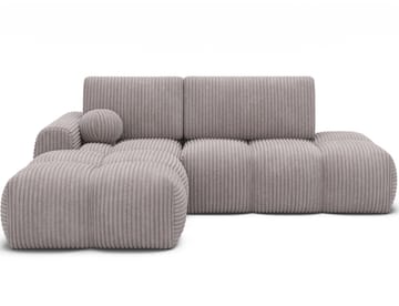 Vittario 3-seters boblete sovesofa med divan og oppbevaring, venstre - Modullo 03 - Møbler - Sofaer - Sovesofaer - Langsgående sovesofa