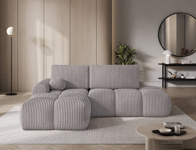 Vittario 3-seters boblete sovesofa med divan og oppbevaring, venstre - Modullo 03 - Møbler - Sofaer - Sovesofaer - Langsgående sovesofa