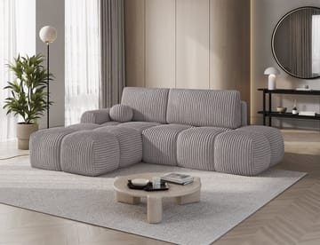Vittario 3-seters boblete sovesofa med divan og oppbevaring, venstre - Modullo 03 - Møbler - Sofaer - Sovesofaer - Langsgående sovesofa
