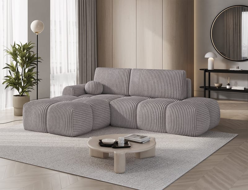 Vittario 3-seters boblete sovesofa med divan og oppbevaring, venstre - Modullo 03 - Møbler - Sofaer - Sovesofaer - Langsgående sovesofa