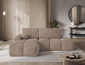 Vittario 3-seters boblete sovesofa med divan og oppbevaring, venstre - Modullo 20 - Møbler - Sofaer - Sovesofaer - Hjørnesovesofa