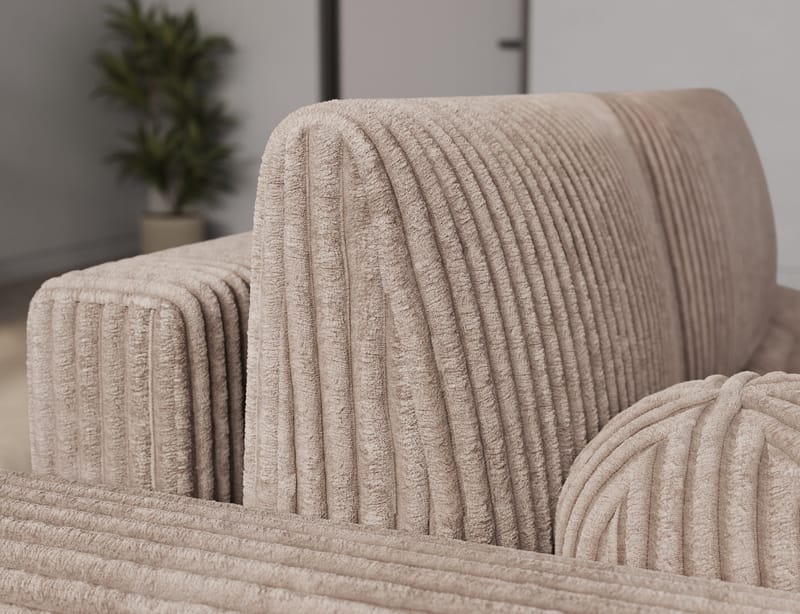 Vittario 3-seters boblete sovesofa med divan og oppbevaring, venstre - Modullo 20 - Møbler - Sofaer - Sovesofaer - Hjørnesovesofa