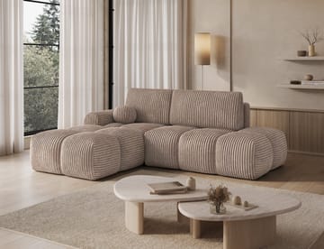 Vittario 3-seters boblete sovesofa med divan og oppbevaring, venstre - Modullo 20 - Møbler - Sofaer - Sovesofaer - Hjørnesovesofa