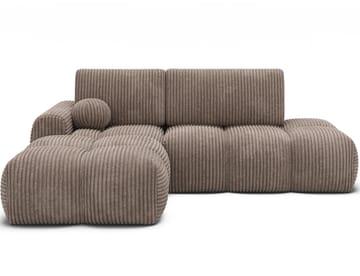 Vittario 3-seters boblete sovesofa med divan og oppbevaring, venstre - Modullo 20 - Møbler - Sofaer - Sovesofaer - Hjørnesovesofa