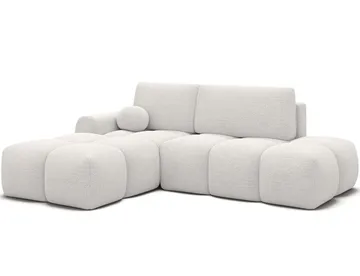Vittario 3-seters boblete sovesofa med divan og oppbevaring, venstre - Royal 01 - Møbler - Sofaer - Sovesofaer - Hjørnesovesofa