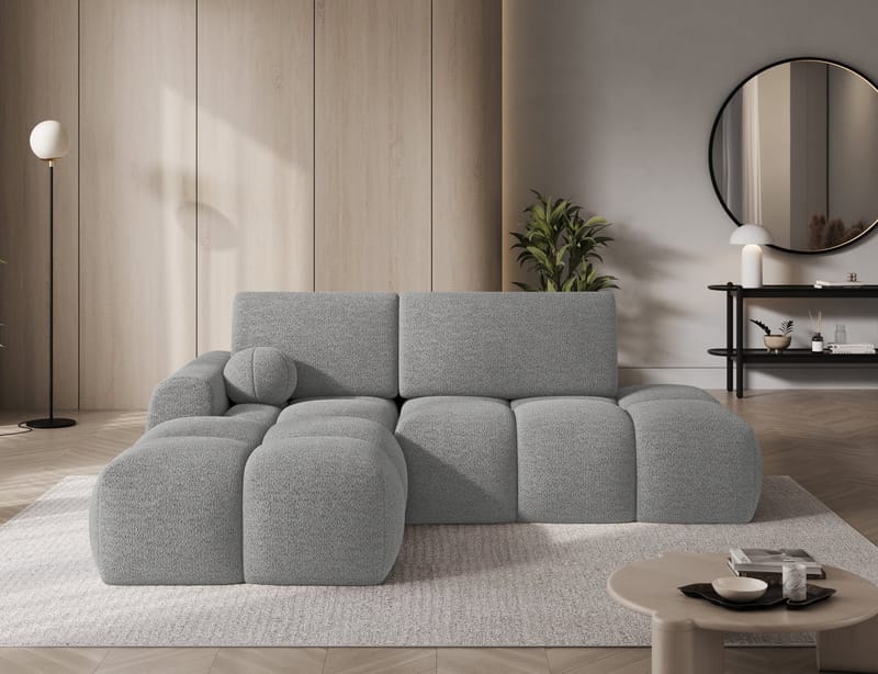 Vittario 3-seters boblete sovesofa med divan og oppbevaring, venstre - Royal 04 - Møbler - Sofaer - Sovesofaer - Sovesofa divan