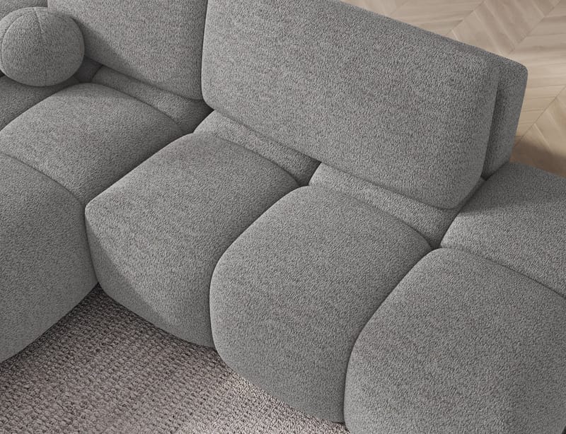 Vittario 3-seters boblete sovesofa med divan og oppbevaring, venstre - Royal 04 - Møbler - Sofaer - Sovesofaer - Sovesofa divan