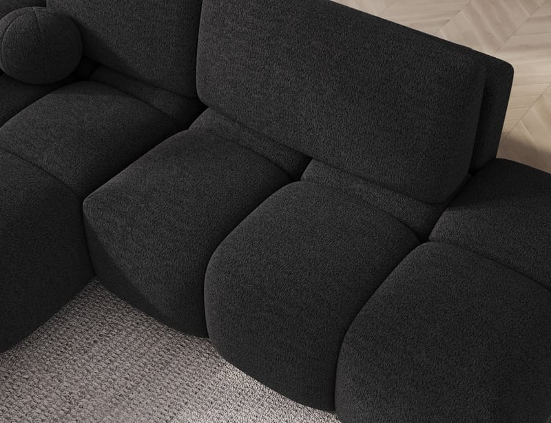 Vittario 3-seters boblete sovesofa med divan og oppbevaring, venstre - Royal 05 - Møbler - Sofaer - Sovesofaer - Sovesofa divan