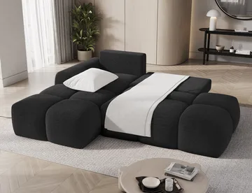 Vittario 3-seters boblete sovesofa med divan og oppbevaring, venstre - Royal 05 - Møbler - Sofaer - Sovesofaer - Sovesofa divan