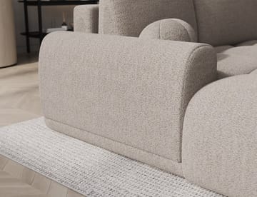 Vittario 3-seters boblete sovesofa med divan og oppbevaring, venstre - Royal 18 - Møbler - Sofaer - Sovesofaer - Sovesofa divan