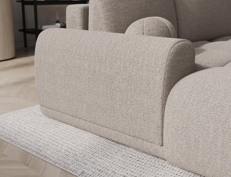 Vittario 3-seters boblete sovesofa med divan og oppbevaring, venstre - Royal 18 - Møbler - Sofaer - Sovesofaer - Sovesofa divan