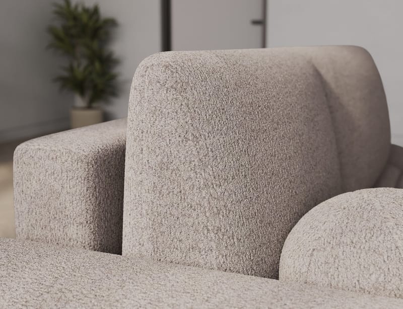 Vittario 3-seters boblete sovesofa med divan og oppbevaring, venstre - Royal 18 - Møbler - Sofaer - Sovesofaer - Sovesofa divan