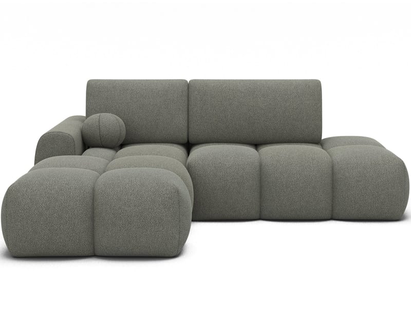 Vittario 3-seters boblete sovesofa med divan og oppbevaring, venstre - Xillar 100 - Møbler - Sofaer - Sovesofaer - Hjørnesovesofa