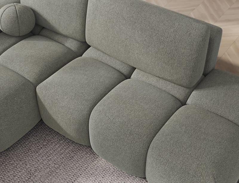 Vittario 3-seters boblete sovesofa med divan og oppbevaring, venstre - Xillar 100 - Møbler - Sofaer - Sovesofaer - Hjørnesovesofa
