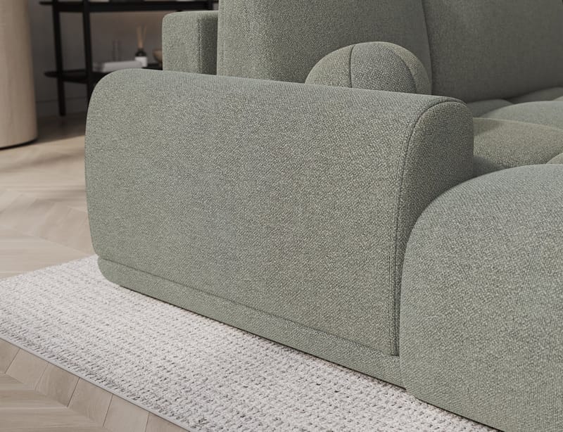 Vittario 3-seters boblete sovesofa med divan og oppbevaring, venstre - Xillar 100 - Møbler - Sofaer - Sovesofaer - Hjørnesovesofa