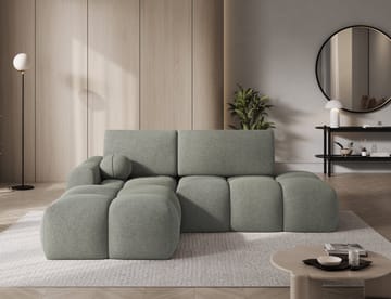 Vittario 3-seters boblete sovesofa med divan og oppbevaring, venstre - Xillar 100 - Møbler - Sofaer - Sovesofaer - Hjørnesovesofa