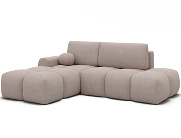 Vittario 3-seters boblete sovesofa med divan og oppbevaring, venstre - Xillar 20 - Møbler - Sofaer - Sovesofaer - Sovesofa divan