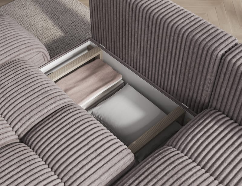 Vittario 3-seters Bubblig sovesofa med divan og oppbevaring Høyre - Modullo 03 - Møbler - Sofaer - Sovesofaer - Hjørnesovesofa