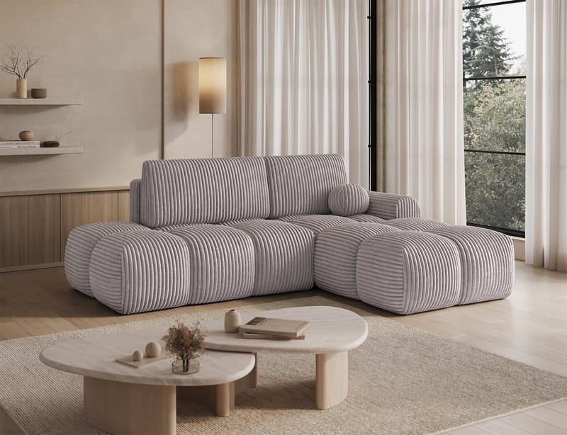 Vittario 3-seters Bubblig sovesofa med divan og oppbevaring Høyre - Modullo 03 - Møbler - Sofaer - Sovesofaer - Hjørnesovesofa