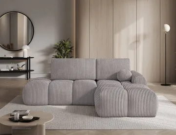 Vittario 3-seters Bubblig sovesofa med divan og oppbevaring Høyre - Modullo 03 - Møbler - Sofaer - Sovesofaer - Hjørnesovesofa