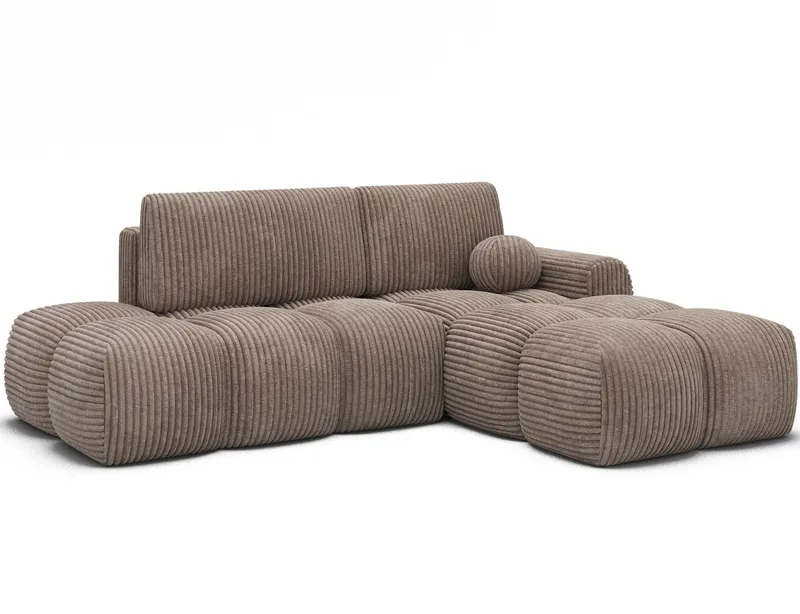 Vittario 3-seters Bubblig sovesofa med divan og oppbevaring Høyre, Modullo 20