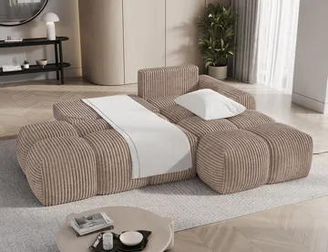 Vittario 3-seters Bubblig sovesofa med divan og oppbevaring Høyre - Modullo 20 - Møbler - Sofaer - Sovesofaer - Hjørnesovesofa