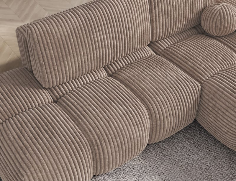 Vittario 3-seters Bubblig sovesofa med divan og oppbevaring Høyre - Modullo 20 - Møbler - Sofaer - Sovesofaer - Hjørnesovesofa