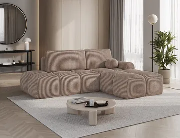 Vittario 3-seters Bubblig sovesofa med divan og oppbevaring Høyre - Modullo 20 - Møbler - Sofaer - Sovesofaer - Hjørnesovesofa