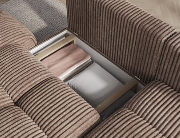 Vittario 3-seters Bubblig sovesofa med divan og oppbevaring Høyre - Modullo 20 - Møbler - Sofaer - Sovesofaer - Hjørnesovesofa