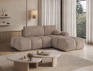 Vittario 3-seters Bubblig sovesofa med divan og oppbevaring Høyre - Modullo 20 - Møbler - Sofaer - Sovesofaer - Hjørnesovesofa