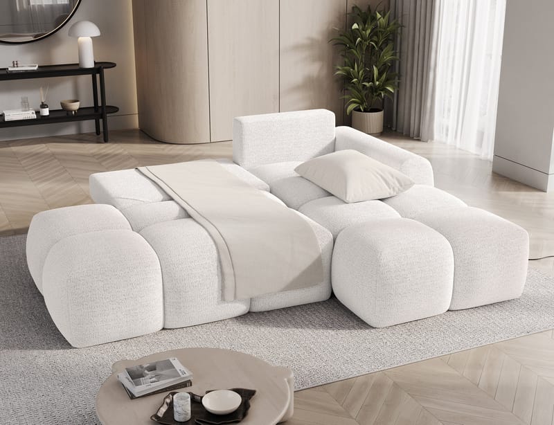 Vittario 3-seters Bubblig sovesofa med divan og oppbevaring Høyre - Royal 01 - Møbler - Sofaer - Sovesofaer - Sovesofa divan