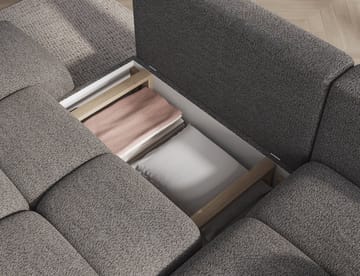 Vittario 3-seters Bubblig sovesofa med divan og oppbevaring Høyre - Royal 04 - Møbler - Sofaer - Sovesofaer - Sovesofa divan