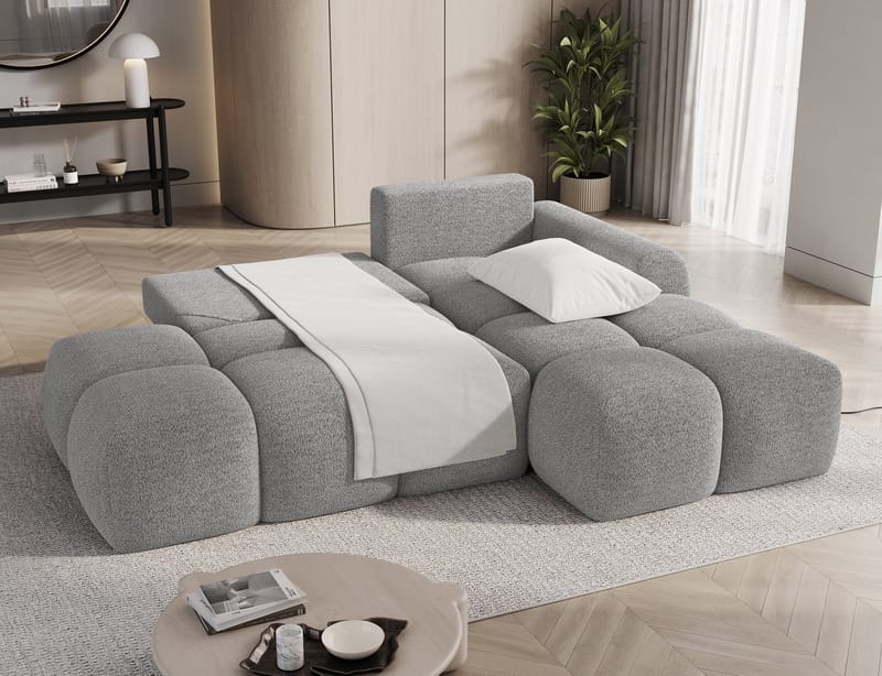 Vittario 3-seters Bubblig sovesofa med divan og oppbevaring Høyre - Royal 04 - Møbler - Sofaer - Sovesofaer - Sovesofa divan
