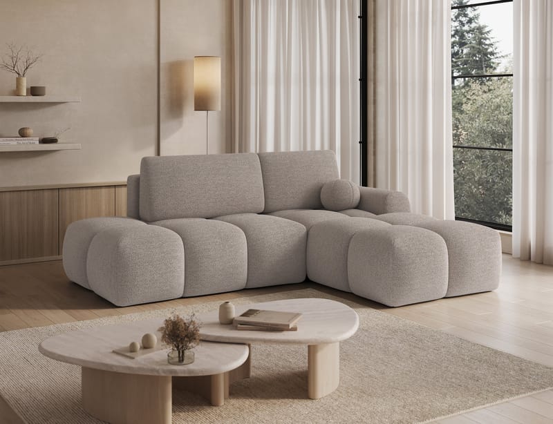 Vittario 3-seters Bubblig sovesofa med divan og oppbevaring Høyre - Royal 18 - Møbler - Sofaer - Sovesofaer - Sovesofa divan