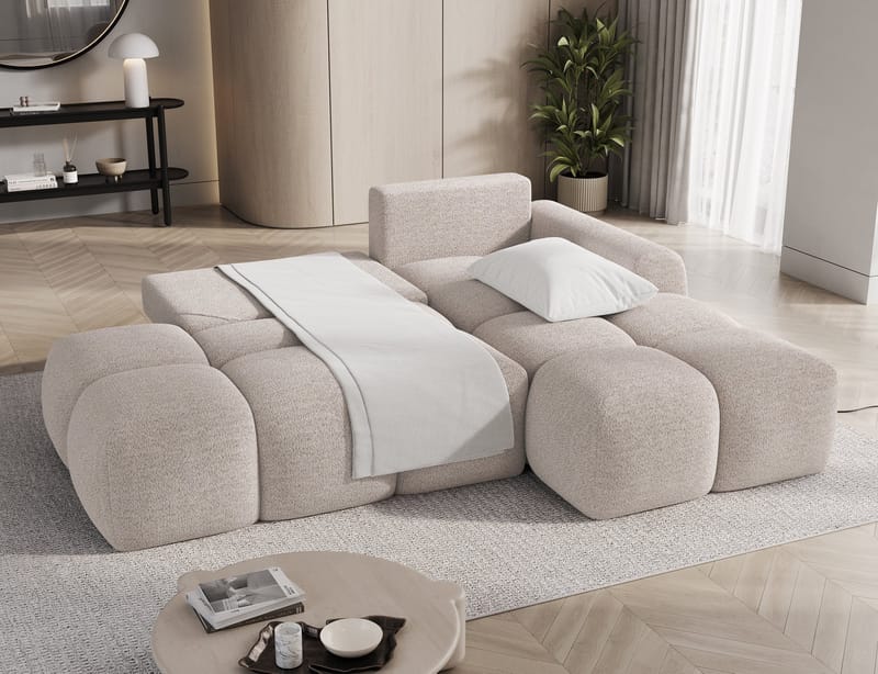 Vittario 3-seters Bubblig sovesofa med divan og oppbevaring Høyre - Royal 18 - Møbler - Sofaer - Sovesofaer - Sovesofa divan