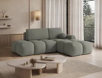 Vittario 3-seters Bubblig sovesofa med divan og oppbevaring Høyre - Xillar 100 - Møbler - Sofaer - Sovesofaer - Langsgående sovesofa
